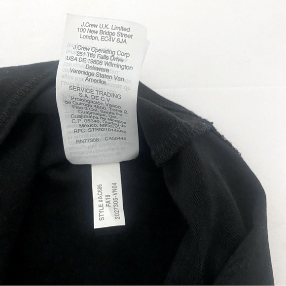 J.Crew Women’ Mock Neck Body Suit Button Shoulder Size Small Color Black - Picture 7 of 7